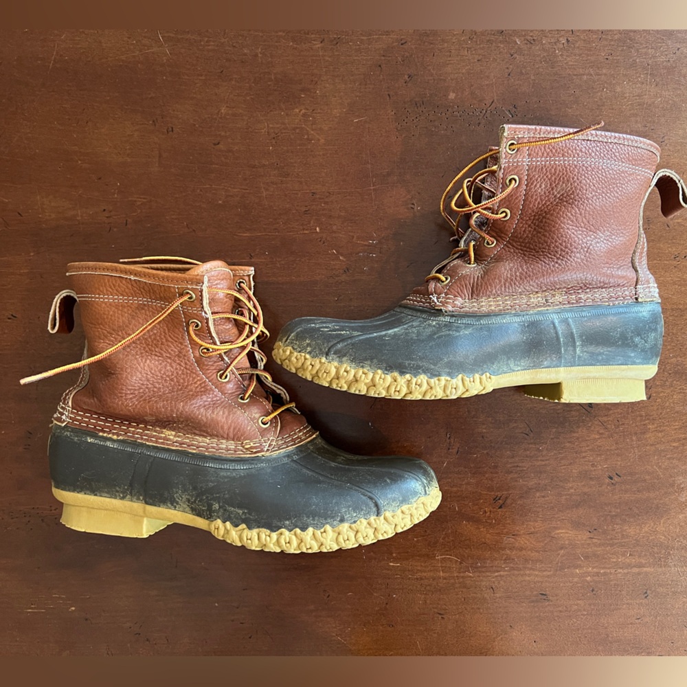 Men’s LL Bean Flannel-Lined Duck Boots - Size 12
